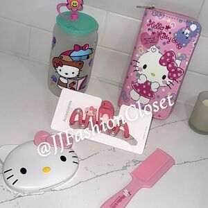 Hello Kitty Pink and White Accessory set